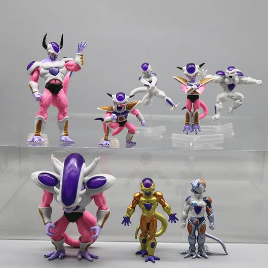 Hot 8pcs Dragon Ball Z Frieza Freezer  Anime Figures Figurine Pvc Statue Model Doll Collection Decoration toys