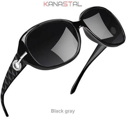 Women’s Polarized Butterfly Sunglasses UV400 Retro Diamond Frame Fashion Eyewear
