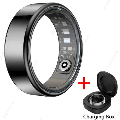 2025 New Smart Ring Men Women, Heart Rate and Blood Oxygen Monitor Smartring IP68 5ATM Waterproof, Multi-sport Mode Finger Ring