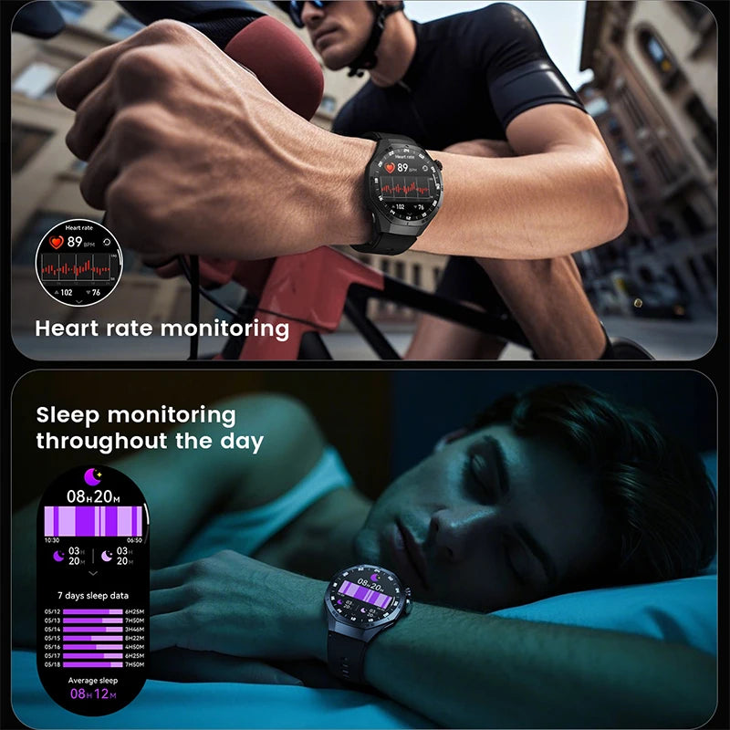 2025 Smart Watch Men AMOLED GPS Heart Rate Bluetooth Calls Waterproof Android iOS