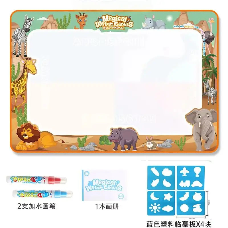 Oversized Magical Water Canvas pens Montessori Toys Learning Blanket Writing Children Drawing Repeated Graffiti Painting kid toy