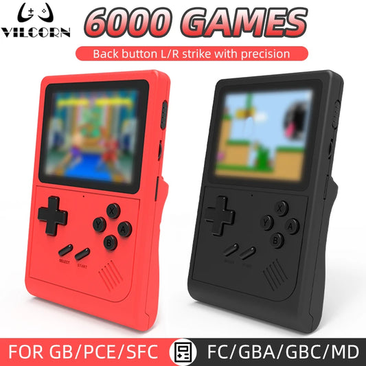 GB300 Portable Handheld Game Player 3.0 inch Screen TV Video Game Console AV Output Retro Game Console Built-in 8G 6000+ Games