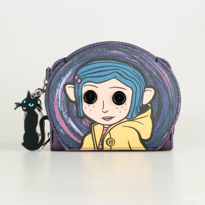 Anime Cartoon Women's Wallet – Cute Girl Coin Purse & Card Holder with Keychain