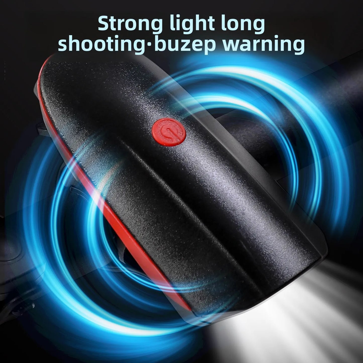 Bicycle Light Charging Night Riding Flashlight with Electric Horn Bicycle Accessories Cycling Equipment Headlights
