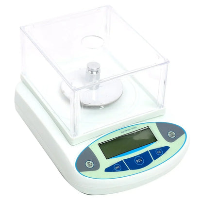 500gx0.001g Electronic Balance Scale with Windshield High Precision Laboratory Solid Analytical Digital Precision Balance Scale