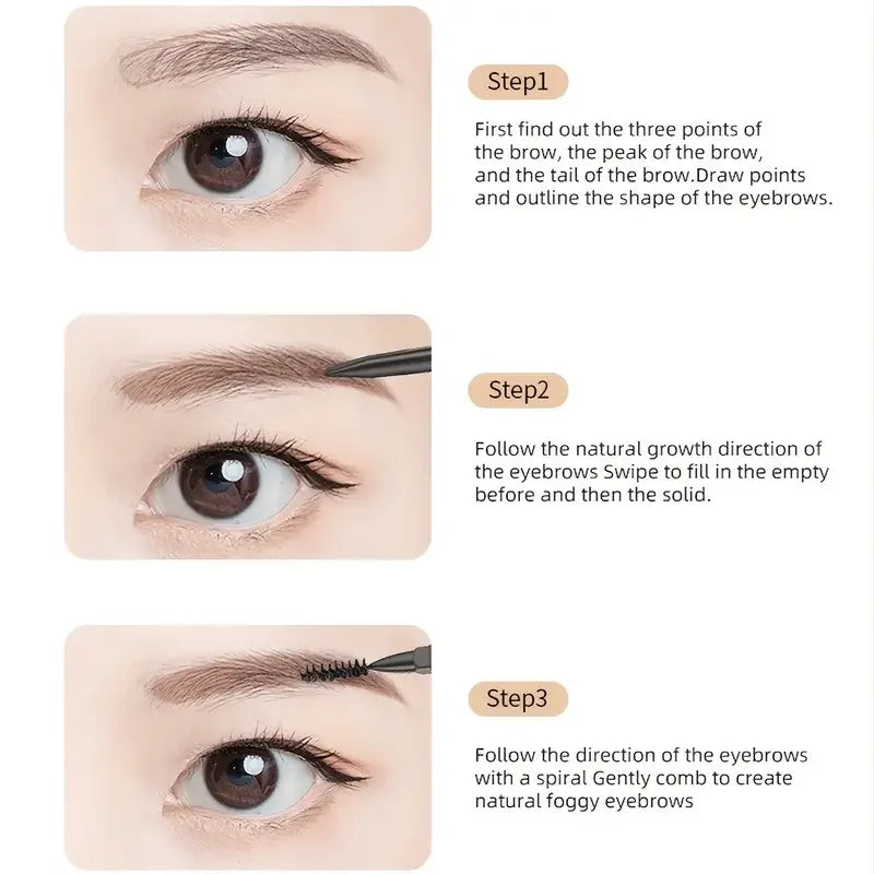 Dual-Ended Waterproof Eyebrow Pencil – Ultra-Fine Tip for Natural, Long-Lasting Brows
