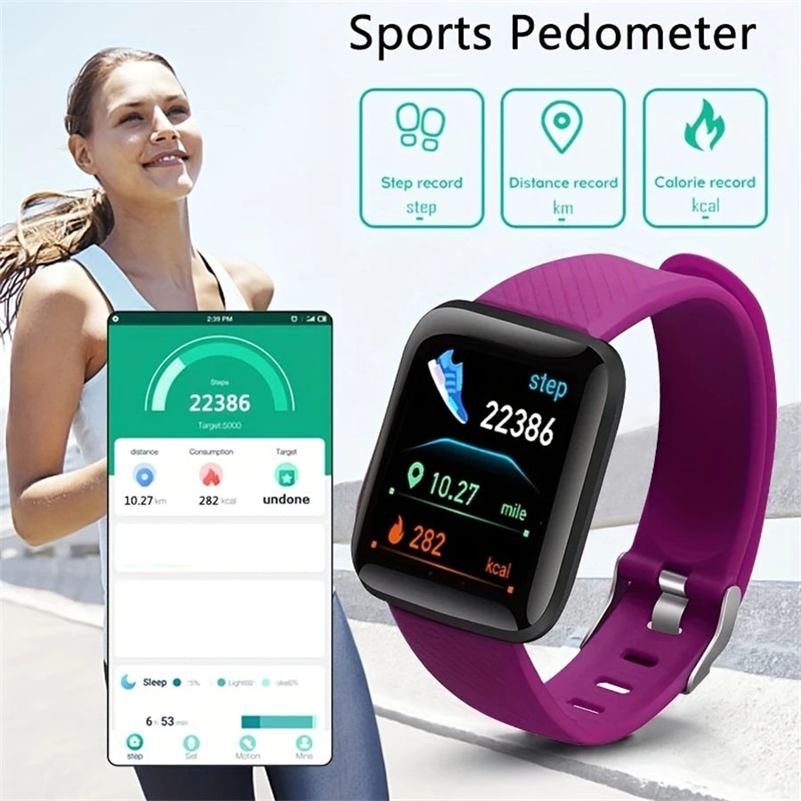 Smartwatch for Men & Women Fitness Tracker Message Call Monitor Android iOS