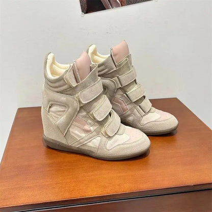 Thick-soled Casual Sneakers New Women's Versatile Fashion Casual Shoes Stylish Retro High-top Design Comfortable Sports Shoes