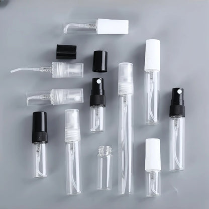 50pcs 100ml 2ML- 10ML Mini Clear Plastic Spray Bottle Empty Perfume Atomizer Sample Bottles for Travel Essential Perfume Liquid