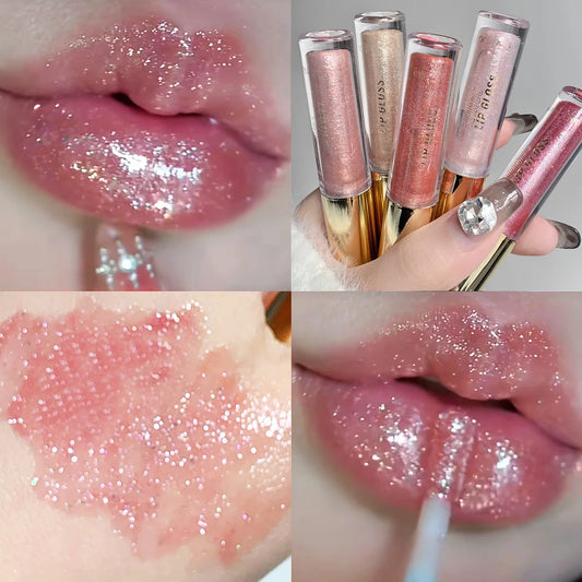 Hydrating Plump & Sparkling Lip Gloss – Water-Glossy Mirror Lip Glaze for Luscious Lips
