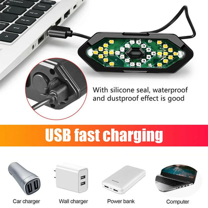 Bike Tail Light with Turn Signals Wireless Remote Control Led Bicycle Rear Light USB Rechargeable Safety Warning Cycling Lights