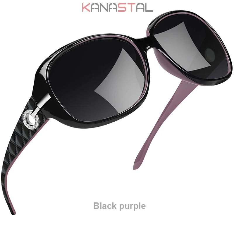 Women’s Polarized Butterfly Sunglasses UV400 Retro Diamond Frame Fashion Eyewear