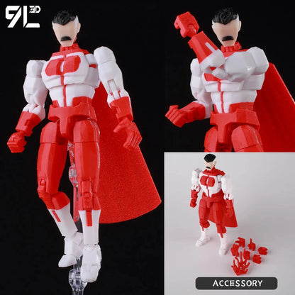 9L3D Lucky 13 Invincible Boy Conquer Omni Action Figure 3D Printed Anime Model Multi-Jointed Poseable Collectible Toy Gift Fan