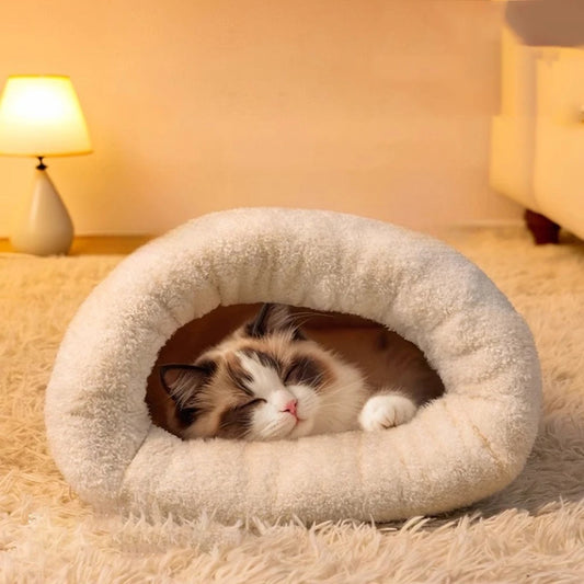 Cat Sleeping Bag Winter Soft Fluffy Thickened Pet Pocket Nest Bed Kitten Puppy Comfortable Warm Nest for Small Medium Dogs Cats