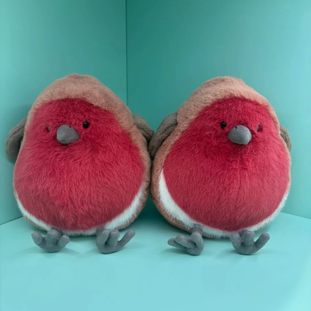20cm Fat Robin Plushies Cartoon Stuffed Animal Plum Robin Doll Very Soft Cuddly Plush Bird Toy Cute Fluffy Birthday Gifts Girl