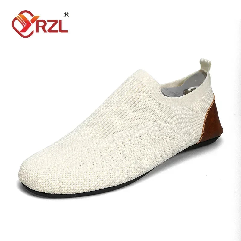YRZL Loafers Men Soft Driving Moccasins High Quality Flats Male Walking Shoes Breathable Mesh Casual Loafers Slip on Mens Shoes