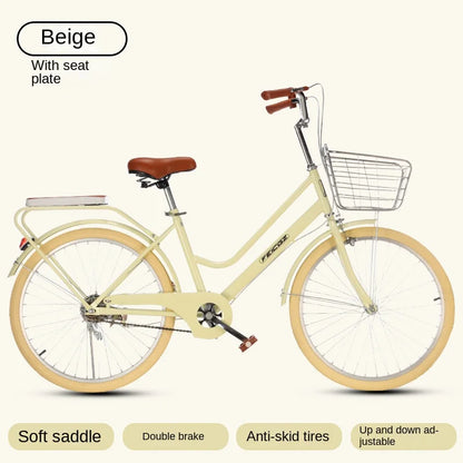 Cooya official-website-Commuter Bike for Women, Simple Adult Scooter, Student Bike, Vintage Bike, New, 24 ", 26"