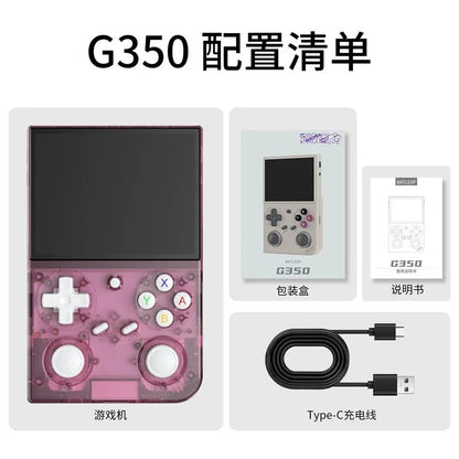 BATLEXP G350 Handheld Game Console 3.5'' IPS Screen Dual Joystick Vibration Motor Retro Portable Video Game Player Linux System