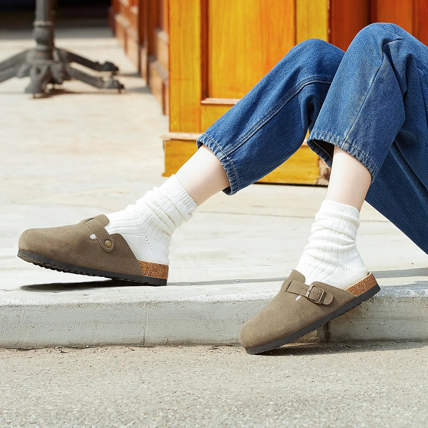 Gacimy Women's Fashion Clogs Sandals Summer Outdoor Beach Slippers Classic Cork Mules With Arch Support Men Retro Potato Shoes