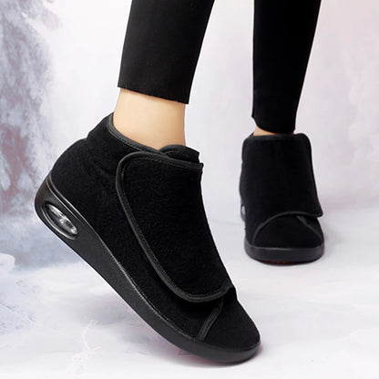 Women Warm Boots Winter Velvet Orthopedics Wide Feet Swollen Shoes Women Eversion Adjusting Soft Comfortable Diabetic Shoes