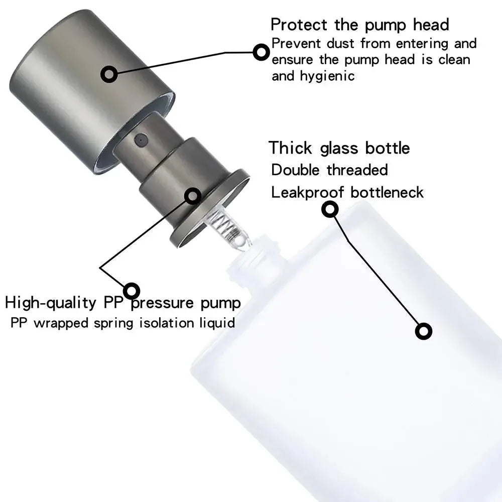 30/50ml Empty Frosted Glass Spray Bottles Perfume Atomizer Refillable Fine Mist Spray Empty Perfume Bottles