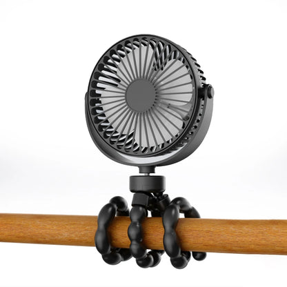 Portable Mini Stroller Fan with Flexible Tripod Small Handheld Rechargeable Clip On for Car Seat Crib Treadmill Travel Camping