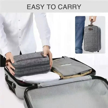 Travel Storage Bag Foldable hanging men's travel large capacity toiletries storage bag Oxford cloth waterproof makeup bag