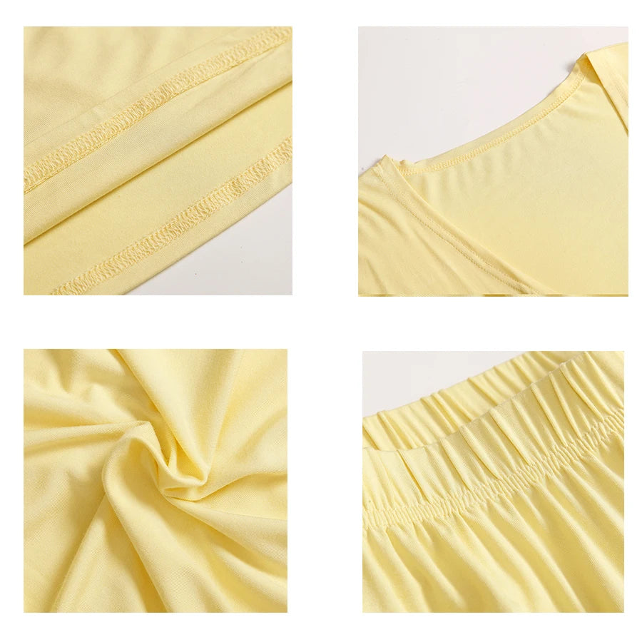 Hirsionsan Modal Soft Loose Sets Women Casual Three Pieces Long Sleeve Cardigan & High Waist Pants & Vest Outfits Tracksuit 2025