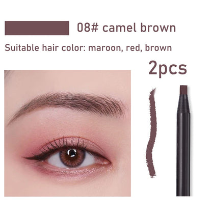 1pcs Long-Lasting Waterproof Eyebrow Pencil with Brush – Microblading Peel-Off Brow Pencil for Precise Shaping