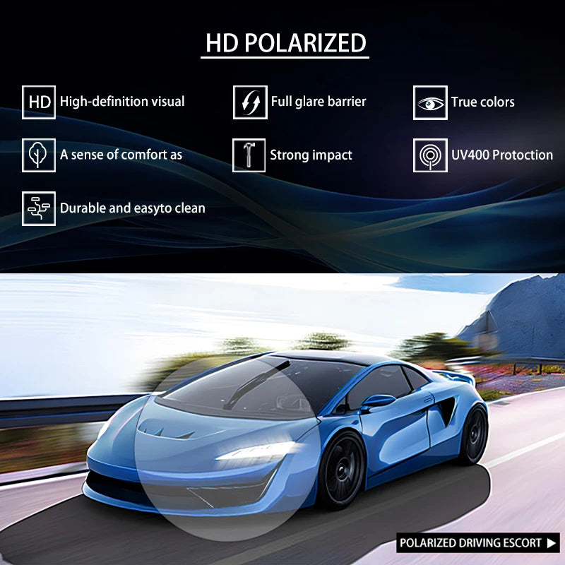 Vintage Square Polarized Sunglasses Men Women Retro Driving Fishing UV400 Shades