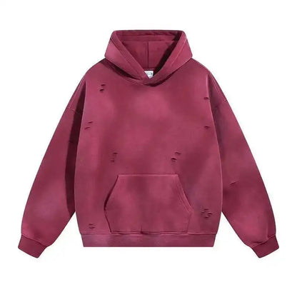 IEFB Washed Male Set Sweatshirt Sweatpants Splash-ink White Spray Dye Velvet Hoodies Autumn Spring New Trendy Male Wear 9W125