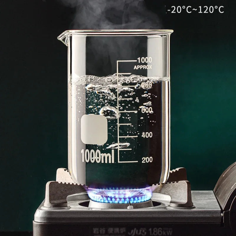 Glass Measuring Cup High Borosilicate Clear Scale Cup Heat-resisting Laboratory Beaker Kitchen Baking 50/100/150/250/500/1000ml