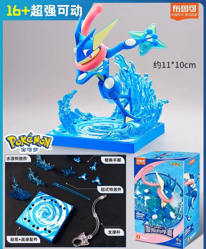 Original Blokees Pokemon Pikachu Scyther Snorlax Lucario Charizard Greninja Meowscarada Ceruledge Building Blocks Anime Doll Toy