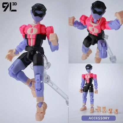 9L3D Lucky 13 Invincible Boy Conquer Omni Action Figure 3D Printed Anime Model Multi-Jointed Poseable Collectible Toy Gift Fan
