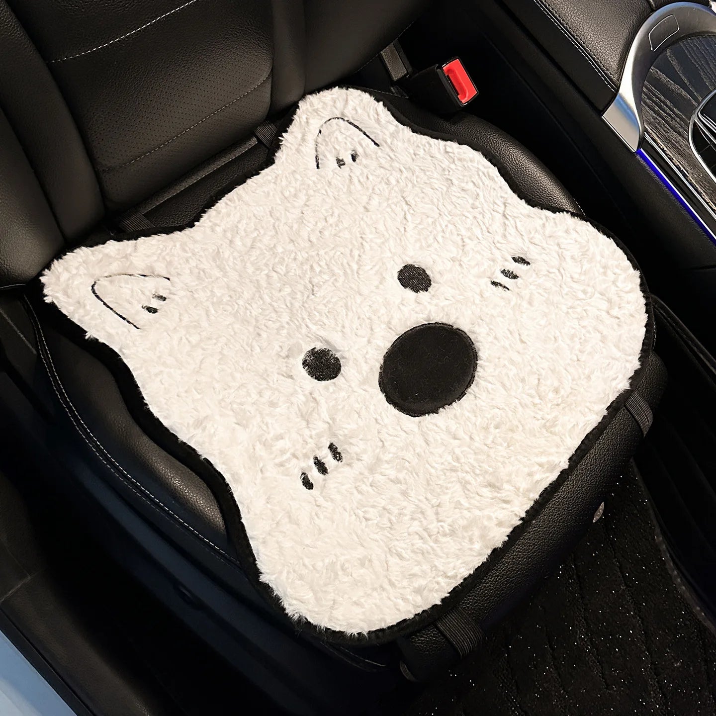 New Winter Plush Car Seat Cover for Dogs Westie Dog Pattern Thickened Warm Pet Car Mat, Universal Fit for Most Vehicles