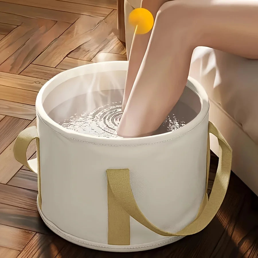 Foldable Foot Soaking Tub Portable Spa Basin with Handles for Home & Travel