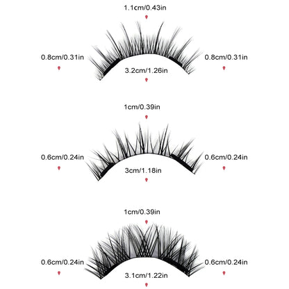 Kit de pestanas magnéticas Magefy com 3 pares e aplicador – Pestanas reutilizáveis ​​e sem cola