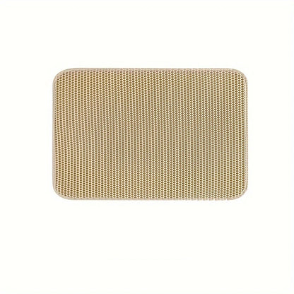 Cat Litter Mat Non Slip Big Pet Litter Box Filter Mat Double Layer Wear Resistant Waterproof Cat Litter Mat Pet Clean Supplies