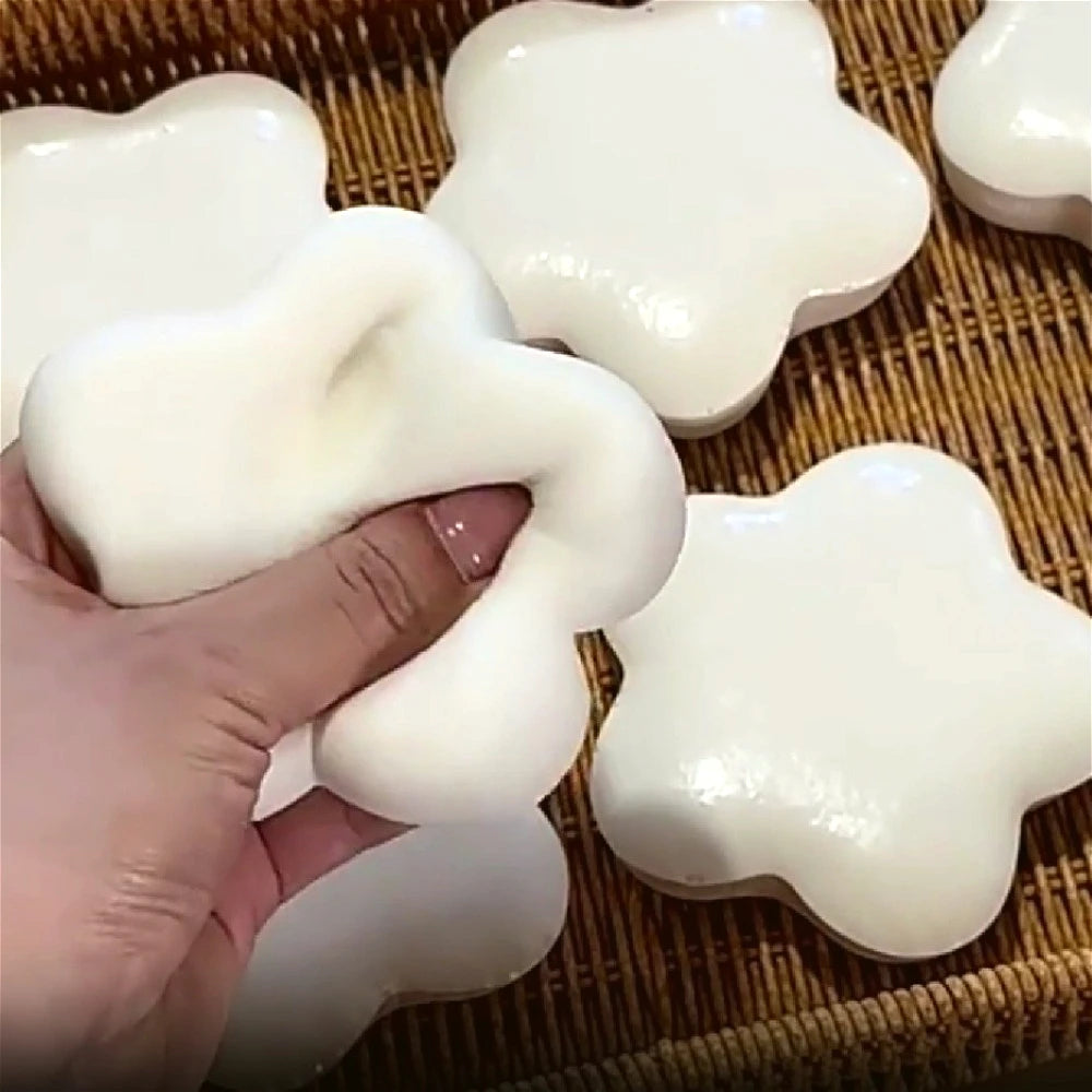 Squishy Simulated Star Cake Squeeze Toy Stress Relief Slow Rising Sensory Fidget for Anxiety ADHD Autism Gift for Kids Adults