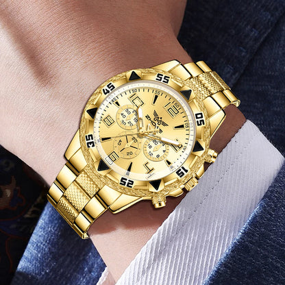 2PCS Men’s Watch Set Quartz Digital Scale Dial Fashion Trend Daily Wristwatches