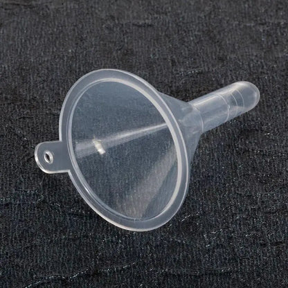 10pcs Filling Perfumes Essential Oils Laboratory Supplies Plastic Mini Transparent Funnel Small Mouth Liquid Oil Funnel