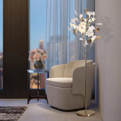 Tree branch chandelier Ceramic Ginkgo Leaves lamp luxury designer Living Room Bedroom Art Lobby Decoration restaurant bar lights