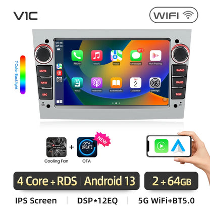 Junsun 4G Wireless CarPlay for Apple Android Auto Car Radio for Opel Astra Vectra Vauxhall Antara Zafira Corsa Vivaro Meriva RDS