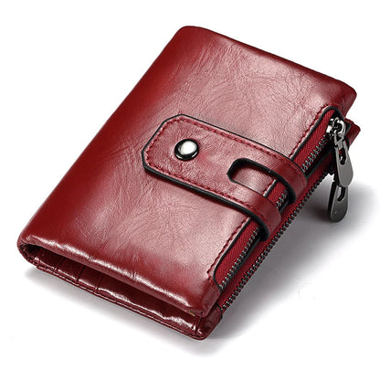 HUMERPAUL Retro RFID Leather Wallet – Men & Women Card Holder Coin Purse Bifold