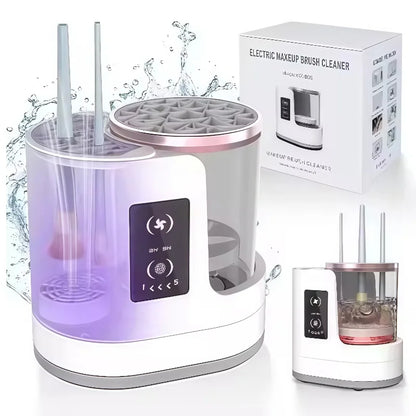 USB Electric Makeup Brush Cleaner Portable 3 In 1 Makeup Brushes Cleaner Drying Rack Lazy Cleaning Brush Washer Quick Dry Tool