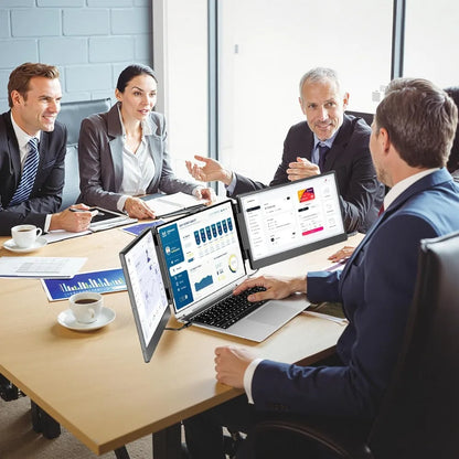 Laptop Screen Extender, FHD 1080P IPS Ultra-Thin Dual/Triple Monitor Display, HDMI/USB-C Plug-Play Portable Monitor for Laptop