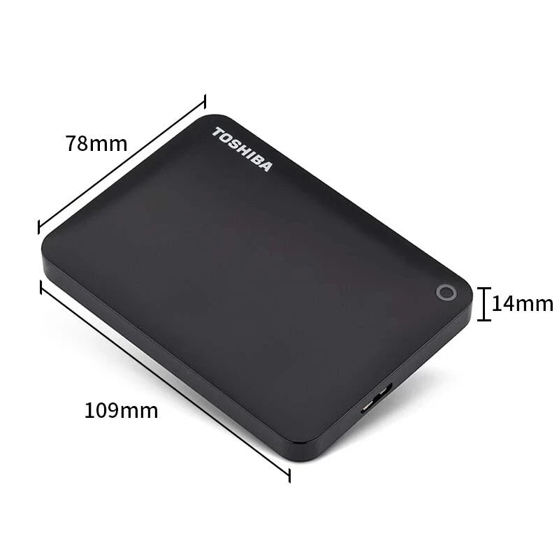 Toshiba A3 HDTB410YK3AA Canvio Basics 500GB 1TB 2TB 4TB Disco Rígido Externo Portátil USB 3.0, Preto
