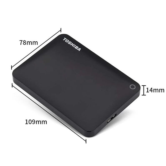 Toshiba A3 HDTB410YK3AA Canvio Basics 500GB 1TB 2TB 4TB Disco Rígido Externo Portátil USB 3.0, Preto