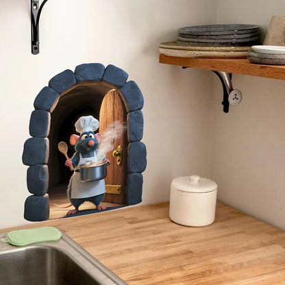 1 Piece of Ratatouille Creative Design, Self-Adhesive Wall Stickers for Home, Suitable for Living Room and Bedroom Decoration, Kitchen Walls, Background Walls