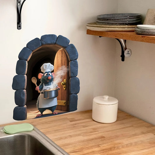 1 Piece of Ratatouille Creative Design, Self-Adhesive Wall Stickers for Home, Suitable for Living Room and Bedroom Decoration, Kitchen Walls, Background Walls